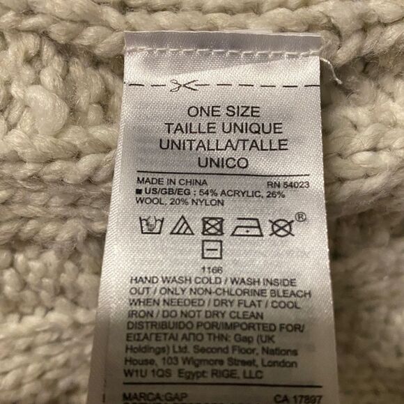 GAP Sweater Tassle Fringe Poncho In Stone One Size
Beige Cream Oatmeal Color - Picture 8 of 8